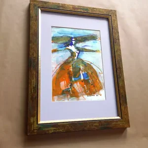 Szybka wysyłka Kumoszka 6 - akwarela 16x24 cm unikat