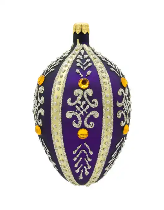 Bombka choinkowa Ekskluzywne jajo Faberge z kamieniami purpurowe Tylko dziś