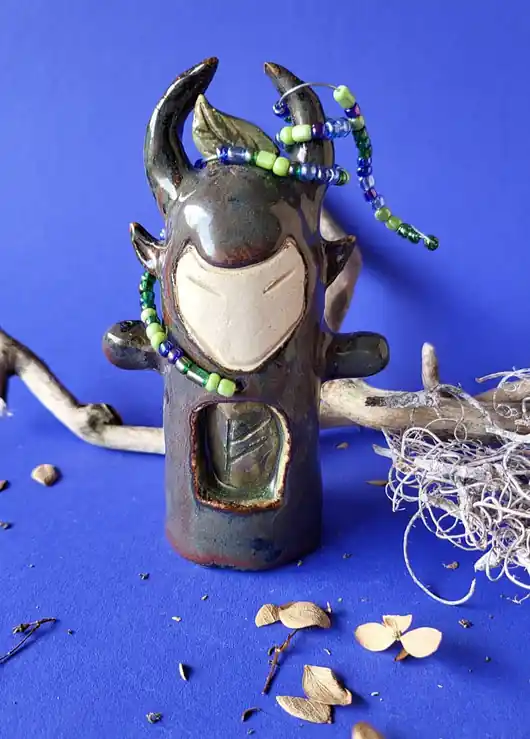 Tylko dziś Natura w koralikach figurka fehu ceramiczna handmade f