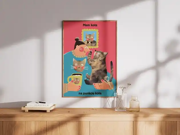 Plakat "Mam kota na punkcie kota" Obniżka ceny