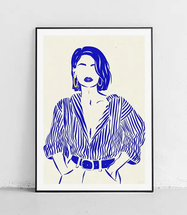 Plakat Kobieta w Pasiastym Żakiecie Tylko do końca tygodnia