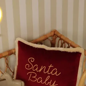 Hit sprzedaży Poduszka Dekoracyjna Carmin Red "Santa Baby"