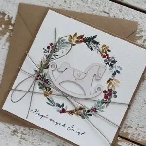 Wyjątkowa stylowa kartka ekologiczna świąteczna Oferta