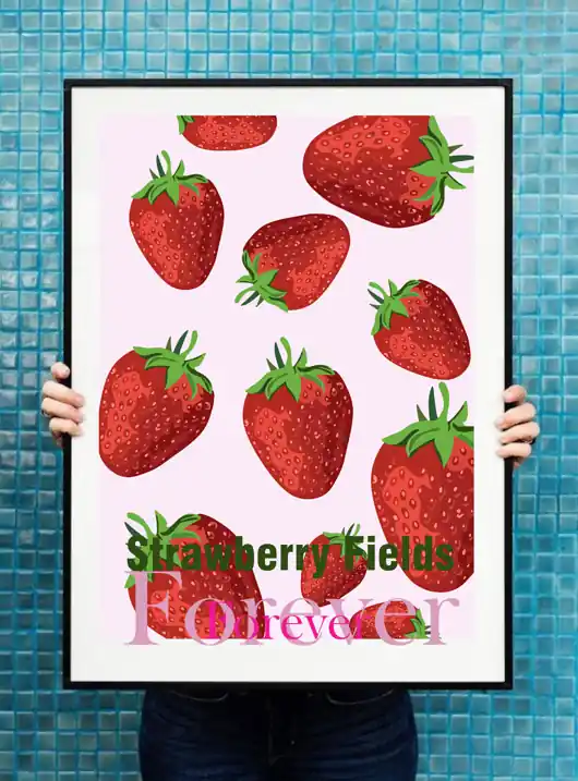 Plakat Strawberry fields Wysoka jakość