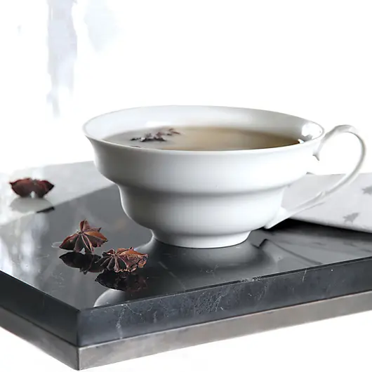 Filiżanka XL ze spodkiem / biała porcelana Obniżka ceny
