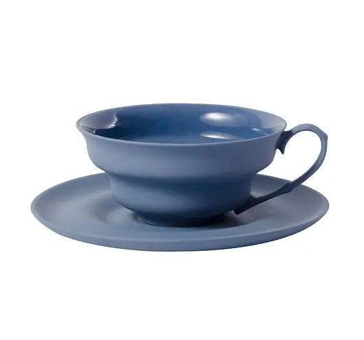Filiżanka XL ze spodkiem / niebieska porcelana Kup teraz