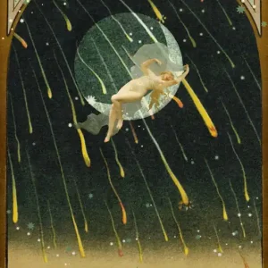 Plakat Fine Art giclee kolaż LUNA Dostępne od ręki