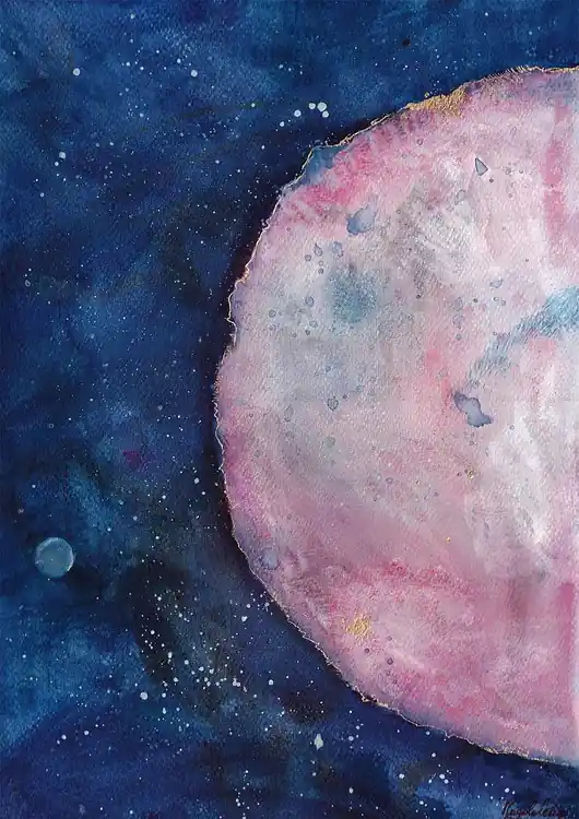 Plakat Super Moon Czerwony księżyc Ekspresowa dostawa