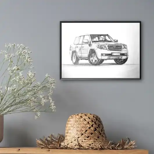 Wybór klientów WYPRZEDAŻ RYSUNKÓW! Rysunek Auto 35x50 cm ołówek