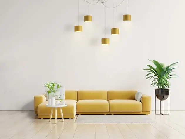 Duży 5-płomienny żyrandol do salonu z abażurami WAIKIKI W5 Oferta limitowana