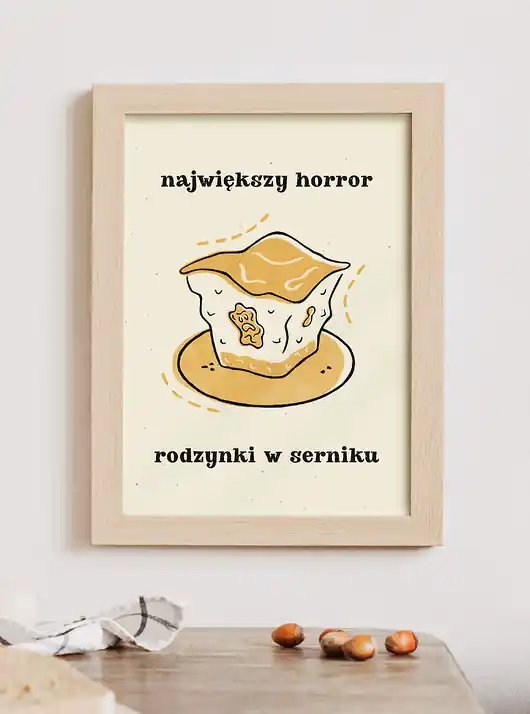 Plakat rodzynki w serniku Szybka wysyłka