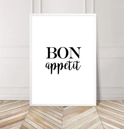 Hit cenowy PLAKAT do kuchni Bon appetit smacznego