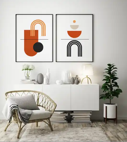 Plakat Zestaw geometrii w boho styl Dostępne od ręki