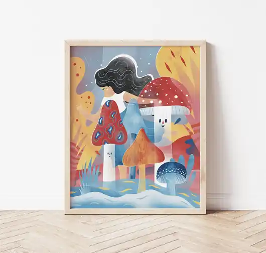Plakat Kosmiczne grzyby Tani