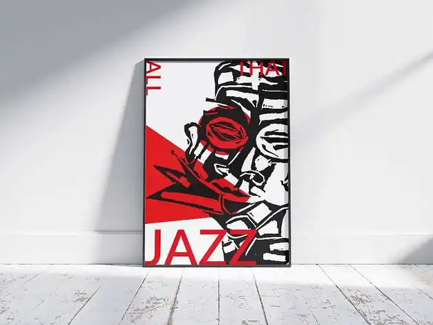 Plakat All that Jazz nr2 50x70 cm grafika polish jazz muzyka na ścianę Ostatnie sztuki