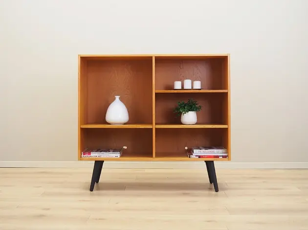 Regał jesionowy, duński design, lata 70, produkcja Dania Super okazja