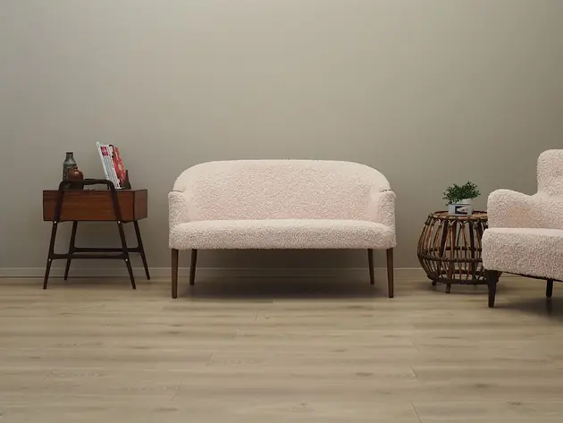 Dodaj do koszyka Sofa kremowa, duński design, lata 70, produkcja Dania