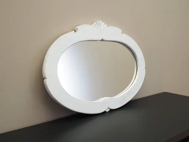 Lustro w sosnowej ramie, duński design, lata 60, produkcja Dania Bezpieczna płatność