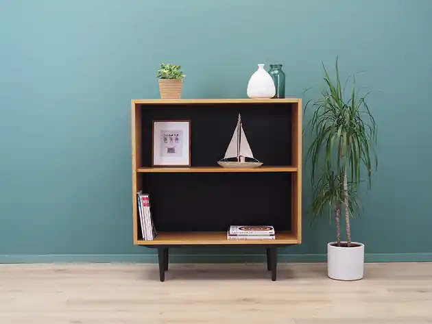 Regał jesionowy, duński design, lata 70, produkcja Dania Zamów dziś