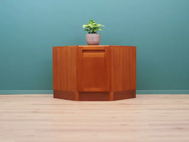 Szafka tekowa, duński design, lata 70, produkcja Dania Zniżka