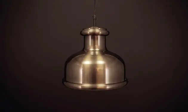 Cena promocyjna Lampa wisząca, duński design, lata 70, producent Holmegaard