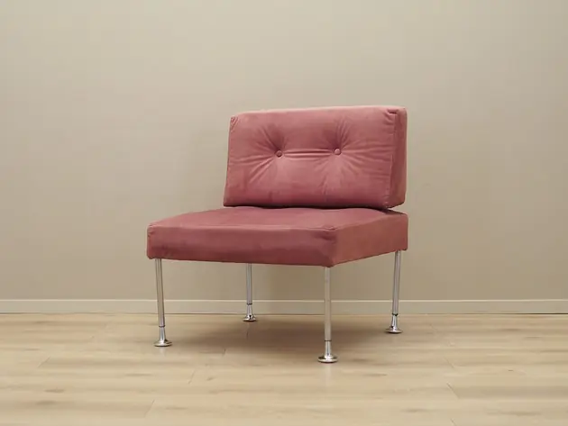 Fotel różowy, duński design, lata 60, Poul Cadovius, France & S Tani