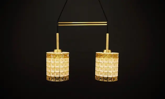 Żyrandol vintage, duński design, lata 70 Cena promocyjna