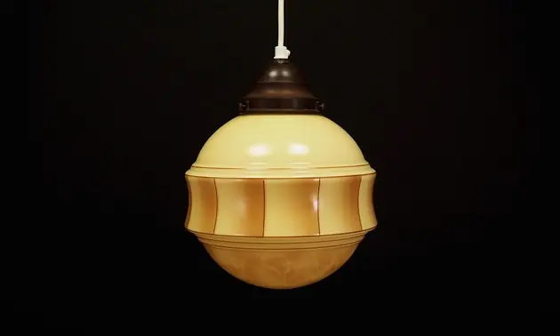 Lampa wisząca szklana, duński design, lata 70 Nie przegap