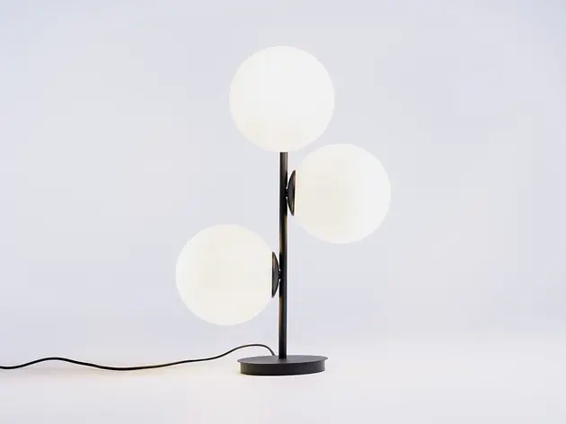Lampa stołowa BOBLER 3 klosze szklane mleczne Tylko dziś