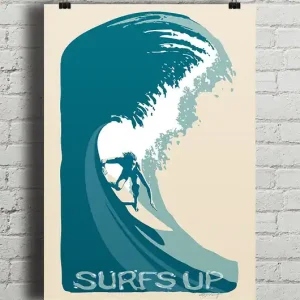 Bezpieczne zakupy Surfs Up - plakat surferski