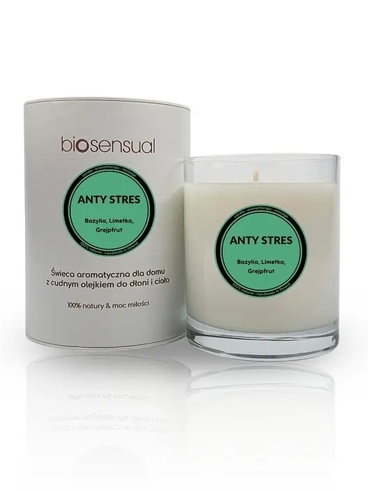 Świeca do masażu i aromaterapii ANTY STRES 200g Popularny