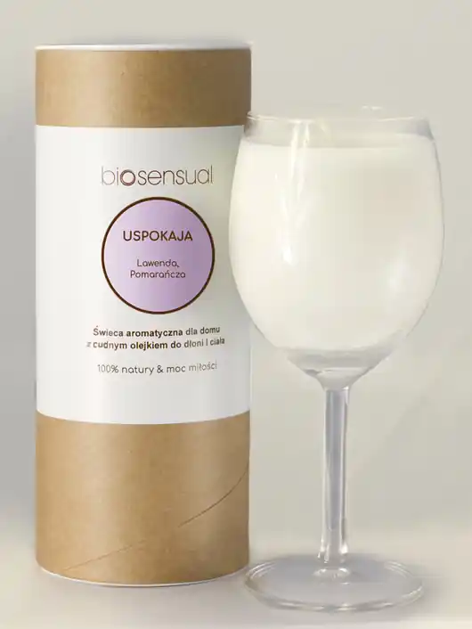 Cena promocyjna Świeca do masażu i aromaterapii USPOKAJA 200g KIELICH