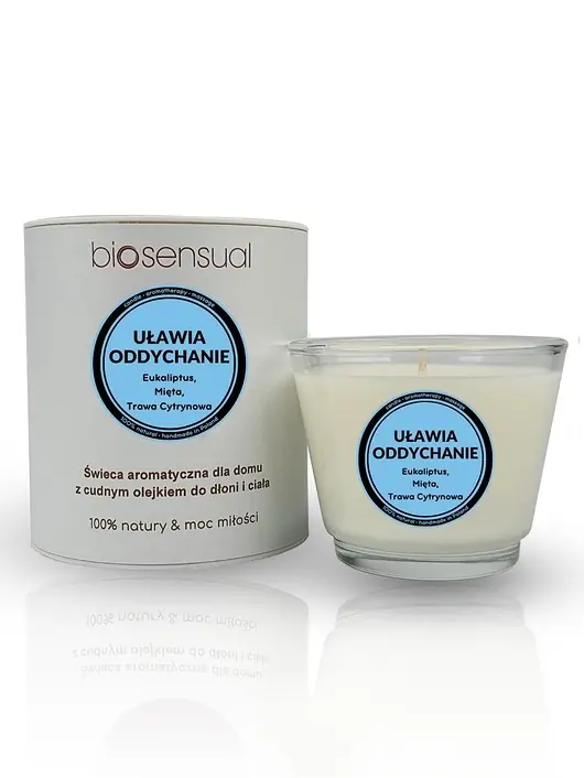Świeca do masażu i aromaterapii UŁATWIA ODDYCHANIE 80g Ostatnie sztuki