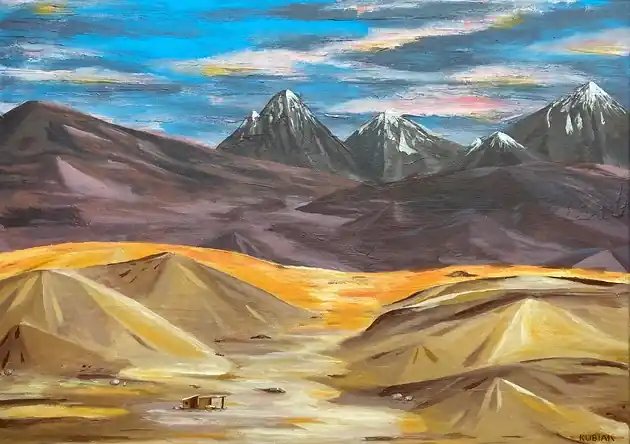 Atacama I by Magda Kubiak akryl na płótnie 50x70 Tylko dziś