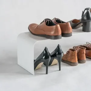 Minimalistyczny metalowy stojak na buty, BIAŁY Wyjątkowa oferta