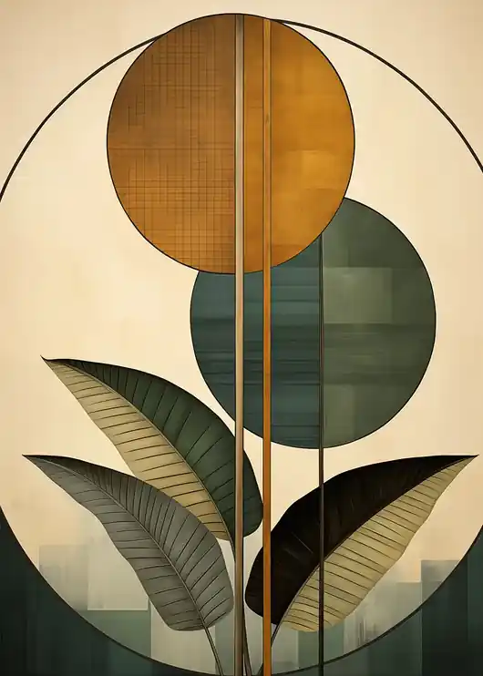 Plakat do salonu pt. Zielnik art deco V Zamów dziś