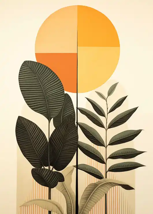 Plakat do salonu pt. Zielnik art deco III Hit sprzedaży