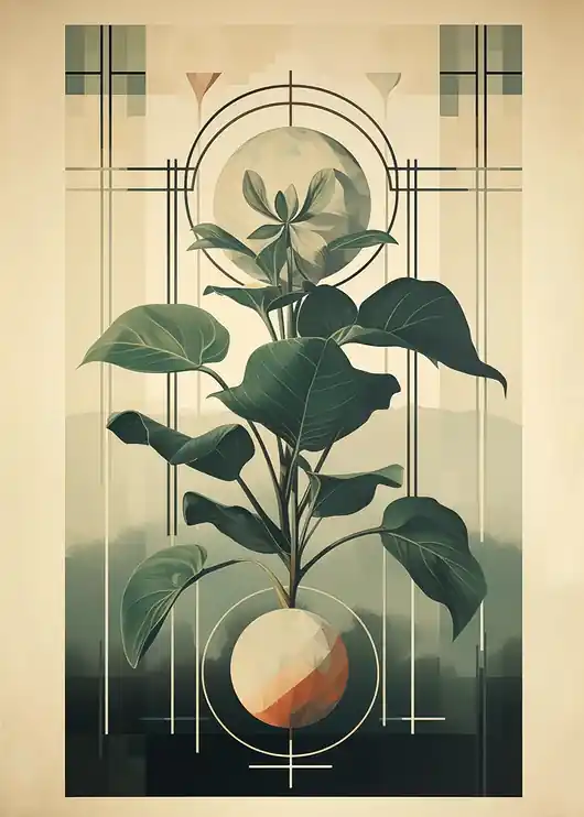 Plakat pt. Geometria roślin IV Nowy