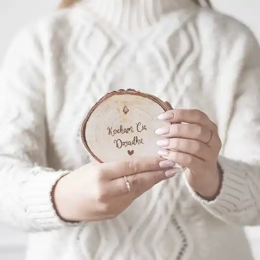 Podkładka drewniana pod kubek - Kocham Cię Dziadku Oferta czasowa