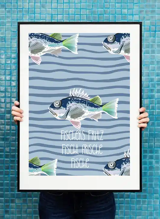 Plakat Świeże ryby Ograniczona ilość