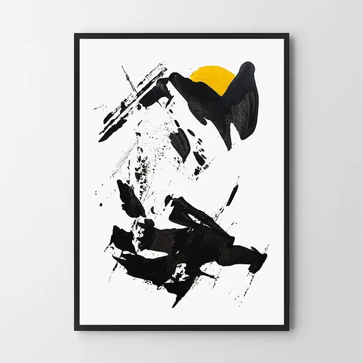 Plakat Yellow point Wysoka jakość