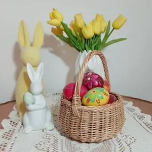 Hit cenowy Koszyczek wiklinowy Koszyk na święconkę Wielkanocną 15cm