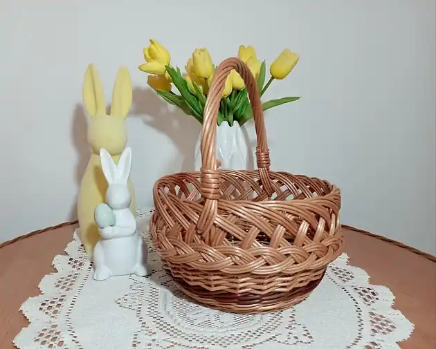 Koszyk wiklinowy wielkanocny na święconkę WIELKANOC 27cm Tylko dziś