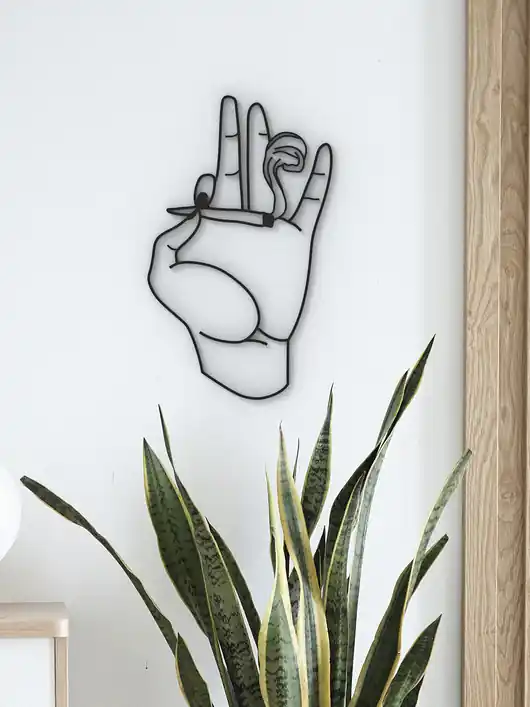 Hand joint - 3d ręka z papierosem- dekoracja Marihuana- dekoracja ścienna Okazja