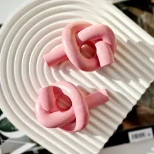 Tani Świecznik supeł pink 2 szt.