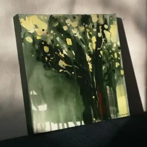 Szybka dostawa Obraz ręcznie malowany na płótnie 29x29 cm - abstrakcyjny pejzaż