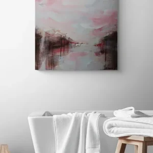 Obraz ręcznie malowany na płótnie 50x50 cm - abstrakcyjny pejzaż Rabat