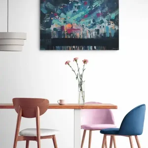 Obraz ręcznie malowany na płótnie 60x80 cm - abstrakcyjny pejzaż Promocja