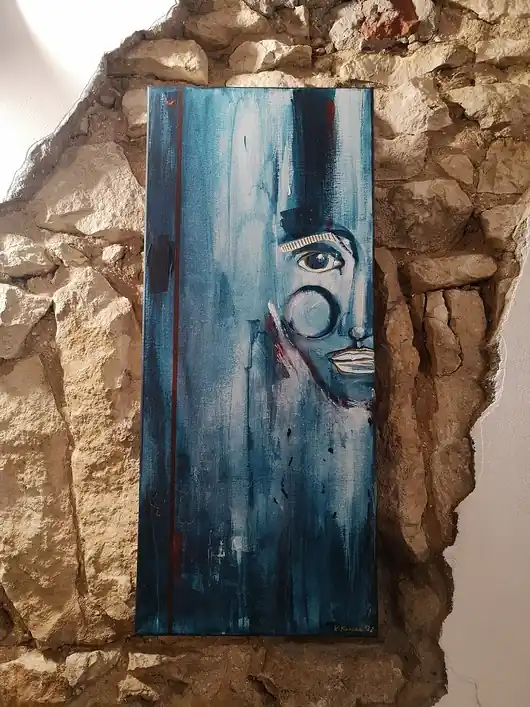 Obraz ręcznie malowany na płótnie 30x70 cm - kobieta Oferta