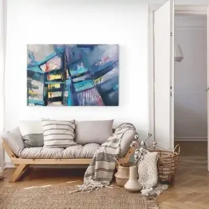 Obniżka ceny Obraz ręcznie malowany na płótnie 70x100 cm - abstrakcja